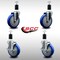 Service Caster 5'' SS Blue Poly Wheel Swivel 1-1/2'' Expanding Stem Caster Set 2 Brakes, 4PK SCC-SSEX20S514-PPUB-BLUE-2-TLB-2-112 - alternate 2